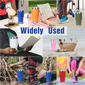 Taza de viaje aislada de acero inoxidable con vaso blanco de 30oz con cepillo de limpieza de tapa de paja (30oz blanco) - Product Image 2