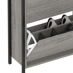 Modern Flip Sliding Door Living Room <strong>Hallway</strong> Furniture Wooden <strong>Small</strong> Home Storage Shoe Rack <strong>Cabinet</strong> - Product Image 5