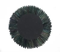 Dicelup 10.5-14cm bulu merak buatan tangan tatakan kain tatakan
