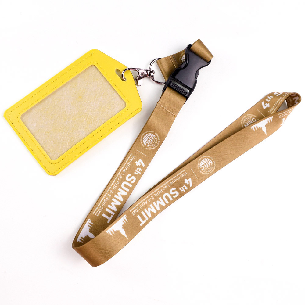 Custom Plastic Printing Badge Card Cotton Wallet Lanyards for Id Badges Image 2