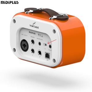 Midiplus Chuyên Nghiệp USB Giao Diện Âm Thanh Phong Cách Cổ Điển 48V Phantom Điện 2-Trong 2-Ra Âm Thanh Âm Nhạc Nhạc Nhạc Cụ Phụ Kiện - Product Image 5