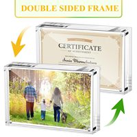 Cadre photo magnétique double face sans cadre en acrylique transparent, imprimé UV, moderne, 5x7 pouces, écologique, vente en gros d'usine