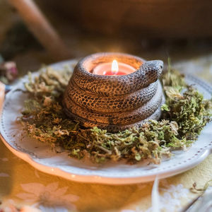 Portavelas creativo de serpiente en espiral, exhibición de mesa artística única, novedad, jarrón de Navidad, Decoración, regalo, hogar, Navidad, nuevo - Product Image 1