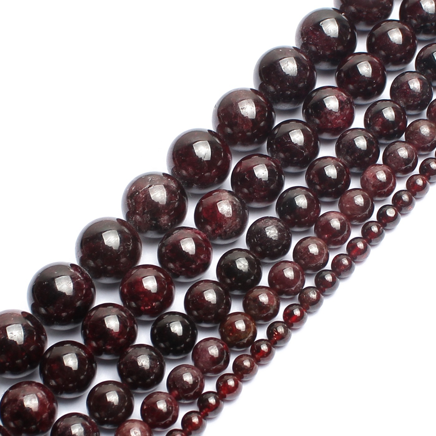 15 Strands Of 4mm Natural Red Garnet Faceted Rondelle Loose Beads - Gemstone Quality