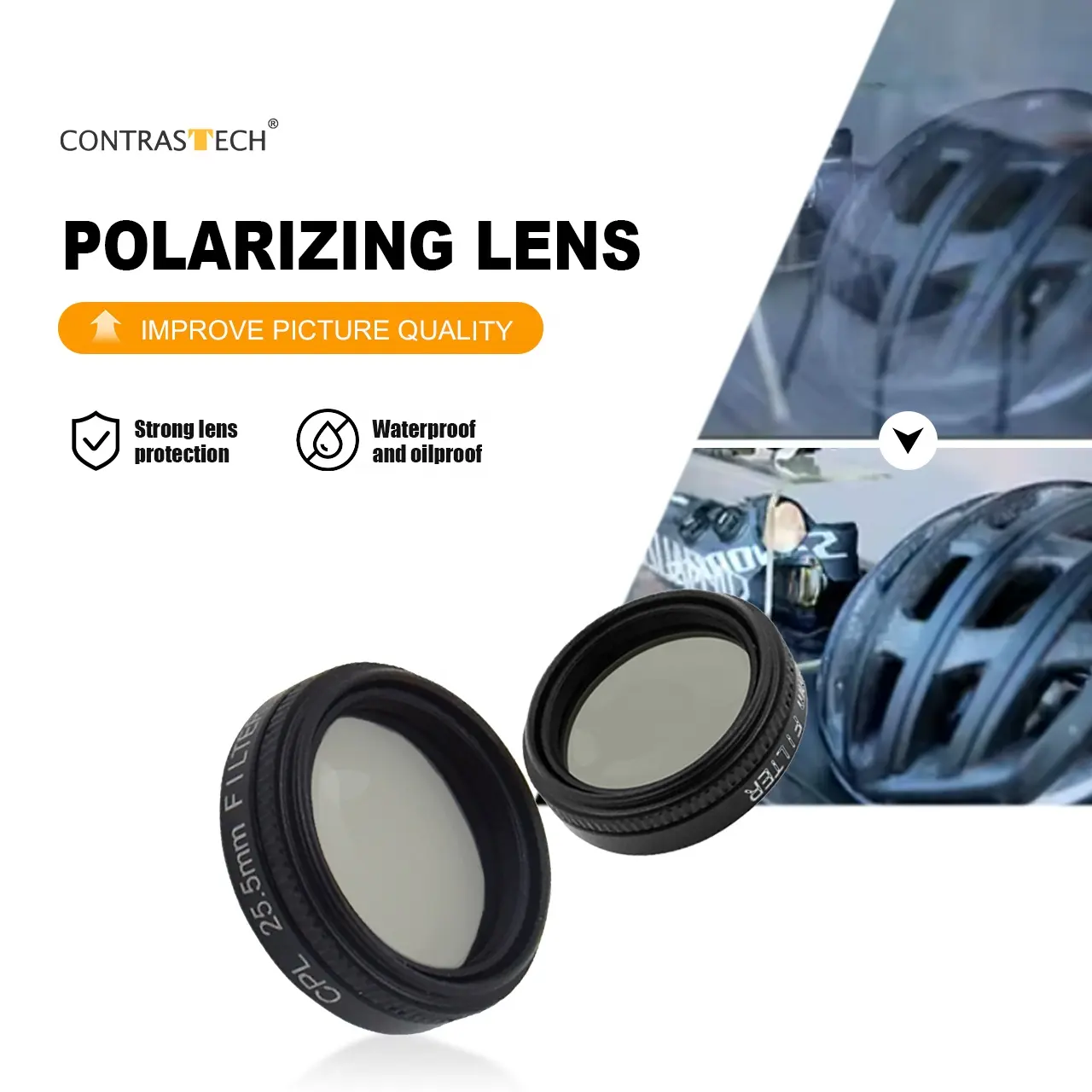 Le filtre de caméra 25.5mm 37mm supprime l'objectif polarisant par réflexion pour une image visuelle vive