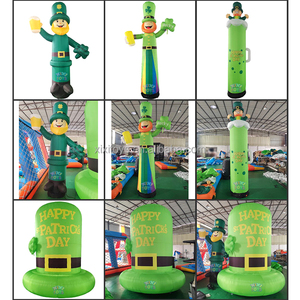 Decorazioni Gonfiabili Personalizzate per il Giorno di San Patrizio, Gigante Leprechaun Gonfiabile con LED e Trifoglio per Decorazioni da Giardino per la Festa Irlandese - Product Image 5