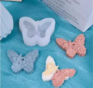 3d Vlinder Geurkaars Siliconen Mal Voor Was Epoxyhars Diy Vlinder Zeep Siliconen Cake Mallen Decoratie