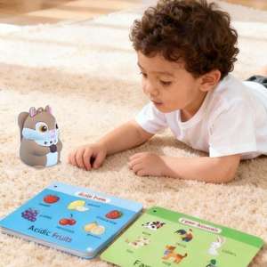 Tarjetas didácticas para educación temprana con forma de ardilla, audiolibros de lectura para niños, desarrollo del lenguaje, regalo interactivo para padres e hijos - Product Image 5