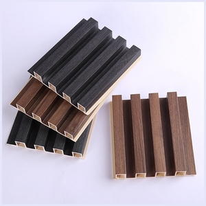 WPC Pola Gelombang Eco Wood Grilles Plafon Dinding Pelapis Dinding Latar Belakang Tembok Besar - Product Image 4