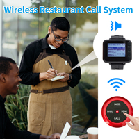 Chine Usine 433 Pager Restaurant Serveur Système D'appel Numéro De Table Vibration Cloche Service Montre Horloge avec Commande Buzzer Dispositif
