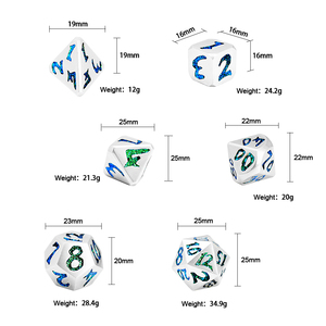 D20 personnalisé polyédrique DND Casino jeu ensemble fabriqué en usine métal alliage de zinc et dés en plastique - Product Image 2