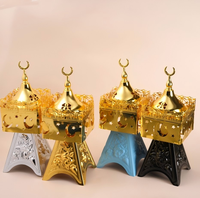 Vente chaude De Luxe Tour Eiffel Conception D'or Arabe Brûleur D'encens Moyen-Orient Non Électrique Creux Aroma Diffuseur Bougie