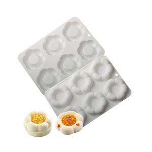 Nhà máy trực tiếp 3D 6-khoang hoa hướng dương hình Mousse bánh Silicone Khuôn nướng công cụ để tạo ra thiết kế bánh độc đáo - Product Image 1
