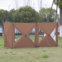 Paravent portable pliable en tissu Oxford avec fenêtre, installation rapide pour le camping, la plage et les événements en plein air