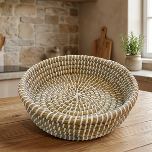 Conteneur alimentaire en jonc de mer sculpté à prix abordable, style bohème, écologique, respirant, vaisselle multifonctionnelle, capacité 1-3L - Product Image 4