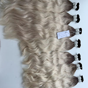 ผมต่อเวียดนามแท้ เกรด 100 กรัม แบบธรรมชาติ สำหรับทำสี ผมมนุษย์แบบดิบ  แบบม้วนเป็นช่อ  ถักสองชั้น - Product Image 1