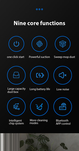 스마트 전동 로봇 청소기 9 코어 기능 다기능 청소 모드 진공 · 걸레질 · 청소 - Product Image 4