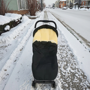 Sacco nanna invernale caldo in pelle di pecora impermeabile per passeggino con doppia cerniera per neonati e bambini piccoli, ideale per viaggi all'aperto - Product Image 2