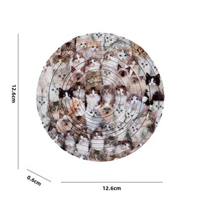3D Rotating Puzzle 12.6cm Diameter Cat Pattern Maze For Kids Ages 8 13 Years Unisex Toy - Product Image 1