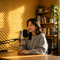 Panneau acoustique en mélamine pour studio d'enregistrement, insonorisation professionnelle, réduction de l'écho