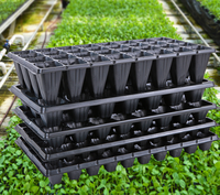 Plateau de semis réutilisable en plastique pour pépinière, 105/200 alvéoles, plateaux de propagation durables avec trous de drainage