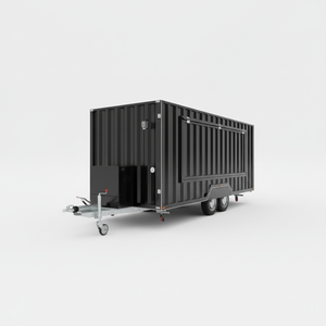 Camion de restauration mobile à double essieu en acier inoxydable avec comptoir coulissant pour la vente rapide de nourriture et de glaces en rue - Product Image 1