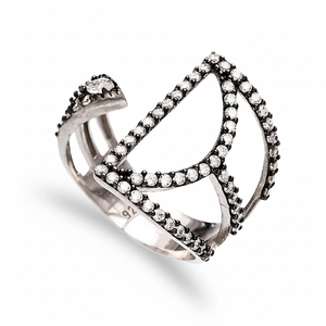 New Trendy 925 Cubic Zirconia Stone Turkish Wholesale Handcrafted 925 Sterling Silver <b>Ring</b> <b>Dainty</b> - Product Image 2