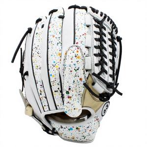 Gants de baseball professionnels personnalisés en cuir de vache pour les jeunes enfants - Droitier - Sangle de poignet réglable - Utilisation en extérieur - Product Image 4