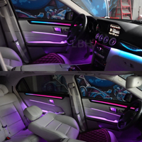 Para 2010-2015 mercedes-benz Clase E W212 lámpara de ambiente Interior de coche tamaño OEM LED Galaxy Rainbow Kit Symphony RGB luz ambiental