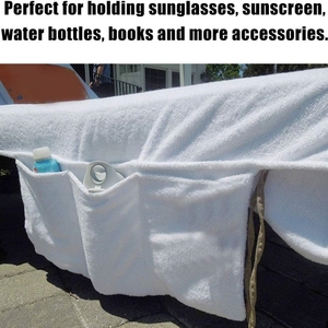 Lussuoso telo coprisedia a sdraio per piscina in spugna di cotone 100%, telo personalizzato per <span class=keywords><strong>lettino</strong></span> prendisole <span class=keywords><strong>da</strong></span> <span class=keywords><strong>spiaggia</strong></span> con tasche laterali - Product Image 5