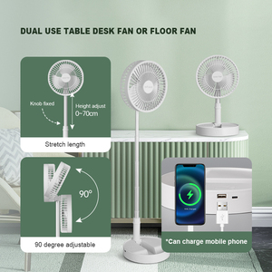 Ventilador Solar Recargable Comercial y Residencial, Pequeño, Plegable, con Carga USB, con Batería, Ventilador Solar T8 - Product Image 2