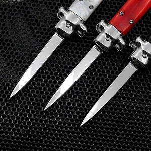 Mini navaja de bolsillo táctica con hoja de acero inoxidable 420 y mango de resina para acampar, caza, herramienta EDC OEM personalizable - Product Image 3