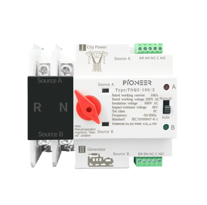 Interruptor de Circuito Eléctrico Monofásico Mini ATS para Riel DIN, Conversión Automática de Doble Alimentación, Miniatura MCB 2P 63A 100A Cobre - Product Image 4