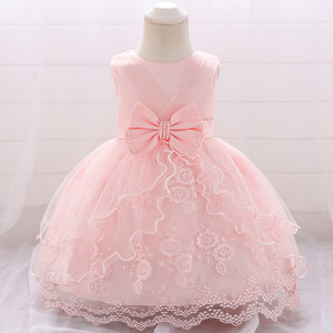 MQATZ Abito <span class=keywords><strong>da</strong></span> Comunione per Bambine, Design Estivo Blu con Fiocco, Vestito <span class=keywords><strong>da</strong></span> Cerimonia per Prima Comunione L1869XZ - Product Image 4