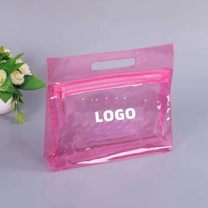 Factory Direct Custom PVC Zipper Makeup Bag Large Capacity <b>Travel</b> Cosmetic Pouch Mini Transparent <b>Handbag</b> Organizer Wholesale - Product Image 1