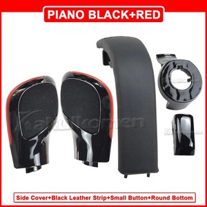 Pommeau de levier de vitesse en cuir chromé mat avec couvercle latéral de vitesse emblème <span class=keywords><strong>DSG</strong></span> pour VW <span class=keywords><strong>Golf</strong></span> 6 7 <span class=keywords><strong>R</strong></span> GTI Passat B7 B8 CC R20 Jetta MK6 GLI - Product Image 5