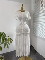Robe décontractée simple et polyvalente en tricot, robe d'été légère, robe tendance pour femmes, vêtements pour femmes, vêtements grande taille