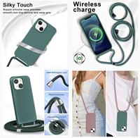 Coque de téléphone en Silicone uni Cobatree avec sangle à bandoulière pour iPhone 17 Pro Max couverture en Gel de Silicone liquide pour iphone 16 15 Pro Max