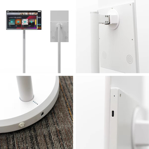 24 inch xách tay thông minh Android <span class=keywords><strong>TV</strong></span> với đèn nền LED xoay <span class=keywords><strong>mini</strong></span> hiển thị có thể sạc lại trắng máy ảnh thông minh - Product Image 6