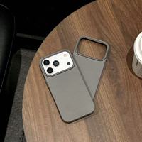 Coque de téléphone portable pare-chocs en TPU peau de litchi de couleur pure pour iPhone 17 Pro Max 16 Plus Fundas antidérapant souple