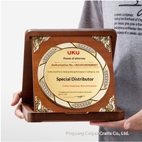 Plaque commémorative créative et glorieuse gravée au laser sur bois, avec support pliable portable, pour mariage