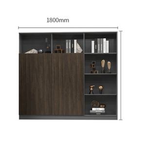 كابينة خشبية/فولاذية للمكاتب المرتفعة خزانة كتب كبيرة مع أرفف مفتوحة ورف داخلي - Product Image 2