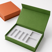 Boîte d'emballage cosmétique personnalisée avec fermeture magnétique, style livre, boîte cadeau pour ensemble de sérum de soin de la peau, emballage en papier rigide imprimé sur mesure