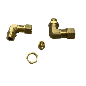<span class=keywords><strong>Coude</strong></span> de cuisinière à gaz cc prix bas usine personnaliser OEM ODM pièces de brûleur à gaz 1/8 NPT <span class=keywords><strong>coude</strong></span> union mâle à compression en laiton - Product Image 5