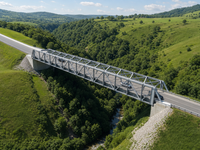 Puente de Estructura de Acero Modular, Puente Prefabricado para Carreteras, Diseño Personalizado OEM