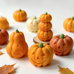 Ensemble de bougies parfumées à la citrouille d'Halloween, bougies créatives en cire de soja, décoration d'intérieur, cadeau pour fête ou festival - Product Image 3