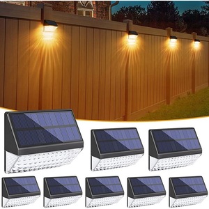 Solar <b>Fence</b> <b>Lights</b> 1011 Outdoor Wall Lamp LED Automatic Dark Sensor Courtyard Decorative Lighting ABS Material - Product Image 5