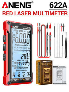Multimètre numérique intelligent ANENG 622A, 6000 comptes, <span class=keywords><strong>mesure</strong></span> de tension et de courant AC/DC avec détecteur NCV, diode, Hz, température, <span class=keywords><strong>condensateur</strong></span> - Product Image 6