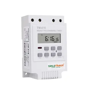 Tm616w 30amp 4 chân 7 ngày lập trình hẹn giờ Din Rail núi hẹn giờ 220V AC lập trình hẹn giờ Relay TM-616