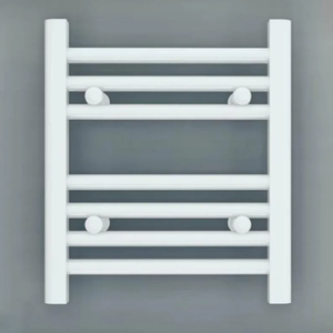 Radiateur chauffe-serviettes électrique en acier blanc pour salle de bain - Product Image 6